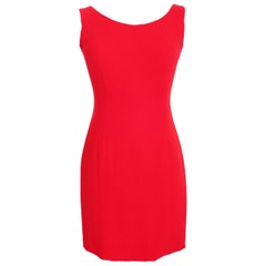 Vintage Moschino Cheap and Chic Red Sheath Short Dress 1990s