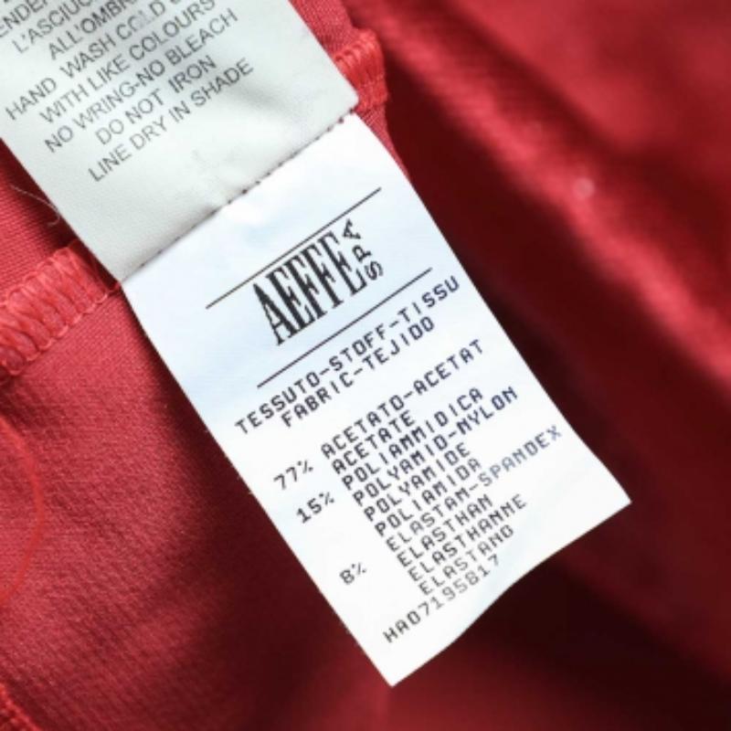 Moschino Cheap and Chic Camiseta de terciopelo elástico rojo con detalle de purpurina M Rojo en venta