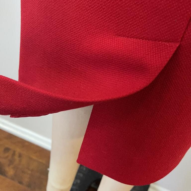 Moschino Cheap and Chic Red Wool Pencil Skirt For Sale 3