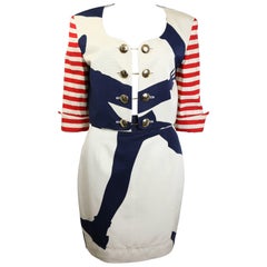 Moschino Cheap and Chic Silhouette Bedrucktes zweiteiliges Ensemble