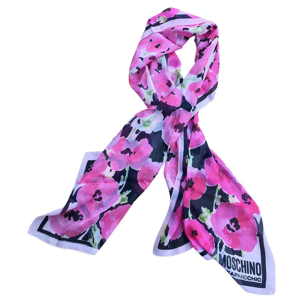 Moschino Cheap And Chic Silk Stole in Pink For Sale