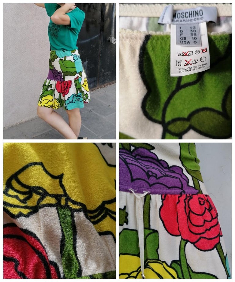 Jupe Moschino En Jean Noir - Taille 36 - Coupe Droite - Occasion Très Bon état