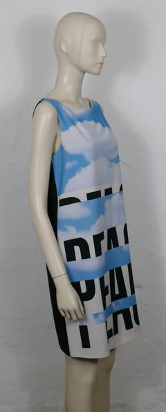 MOSCHINO Cheap and Chic Sky Blue Cloud Peace Dress US Size 8