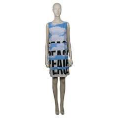 MOSCHINO Cheap and Chic Sky Blue Cloud Peace Dress US Size 8