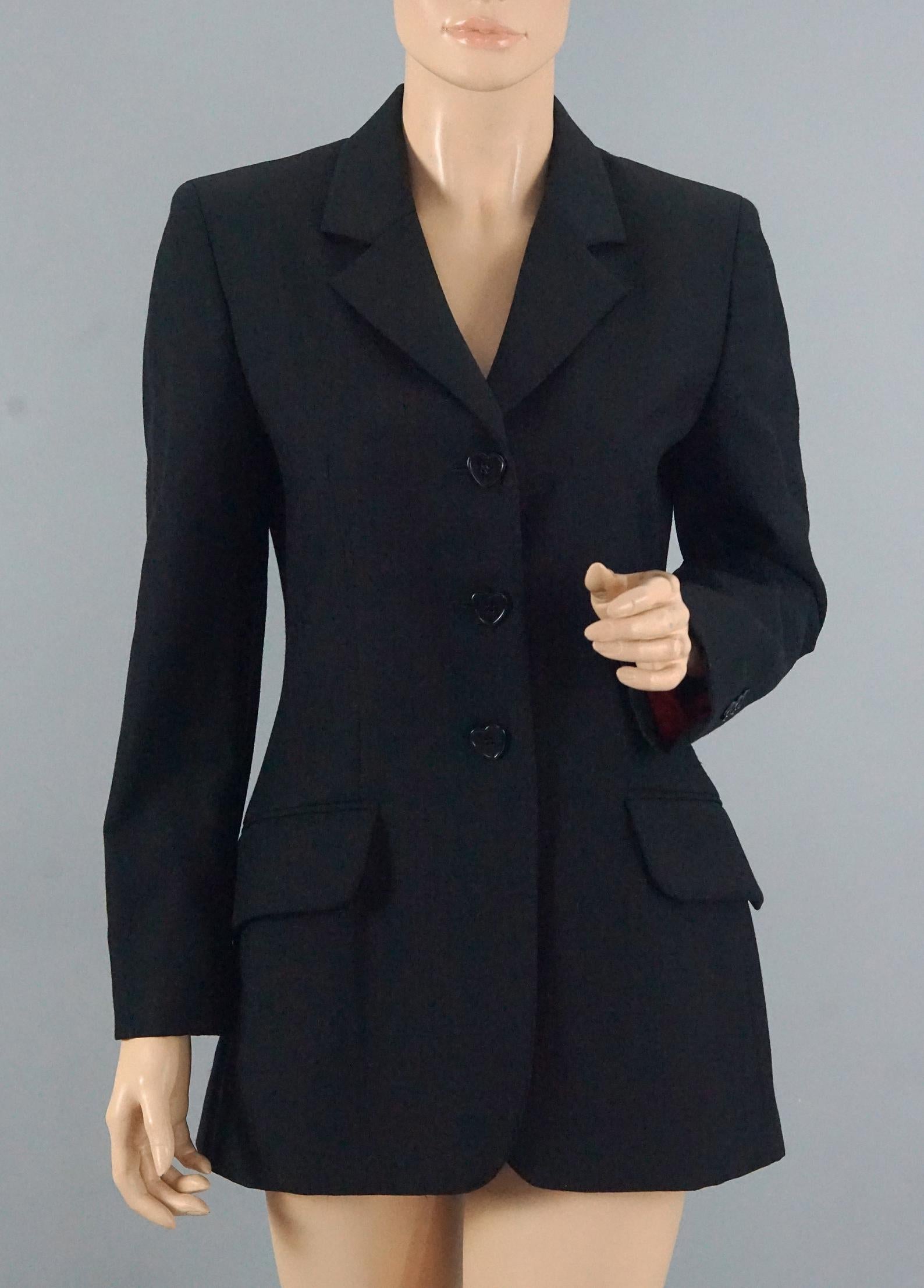 Veste Blazer Femme Moschino Cheap And Chic - Blanche Avec Imprimé Zèbre Noir, Taille 40/6, Neuve Sans étiquettes