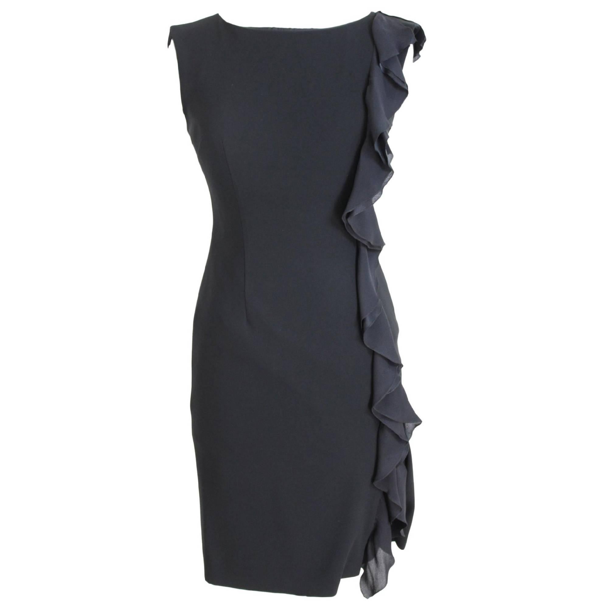 Moschino Cheap and Chic Vintage Black Sheath Dress  For Sale