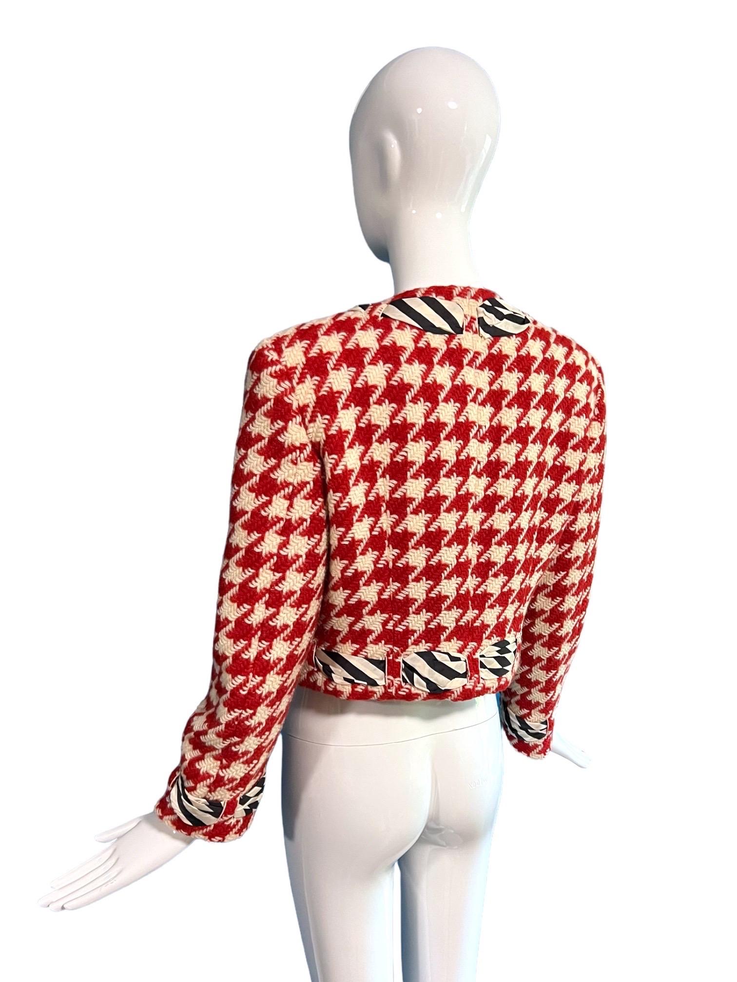 Moschino Cheap and Chic Vintage Houndstooth Jacket as seen on Princess Diana 2