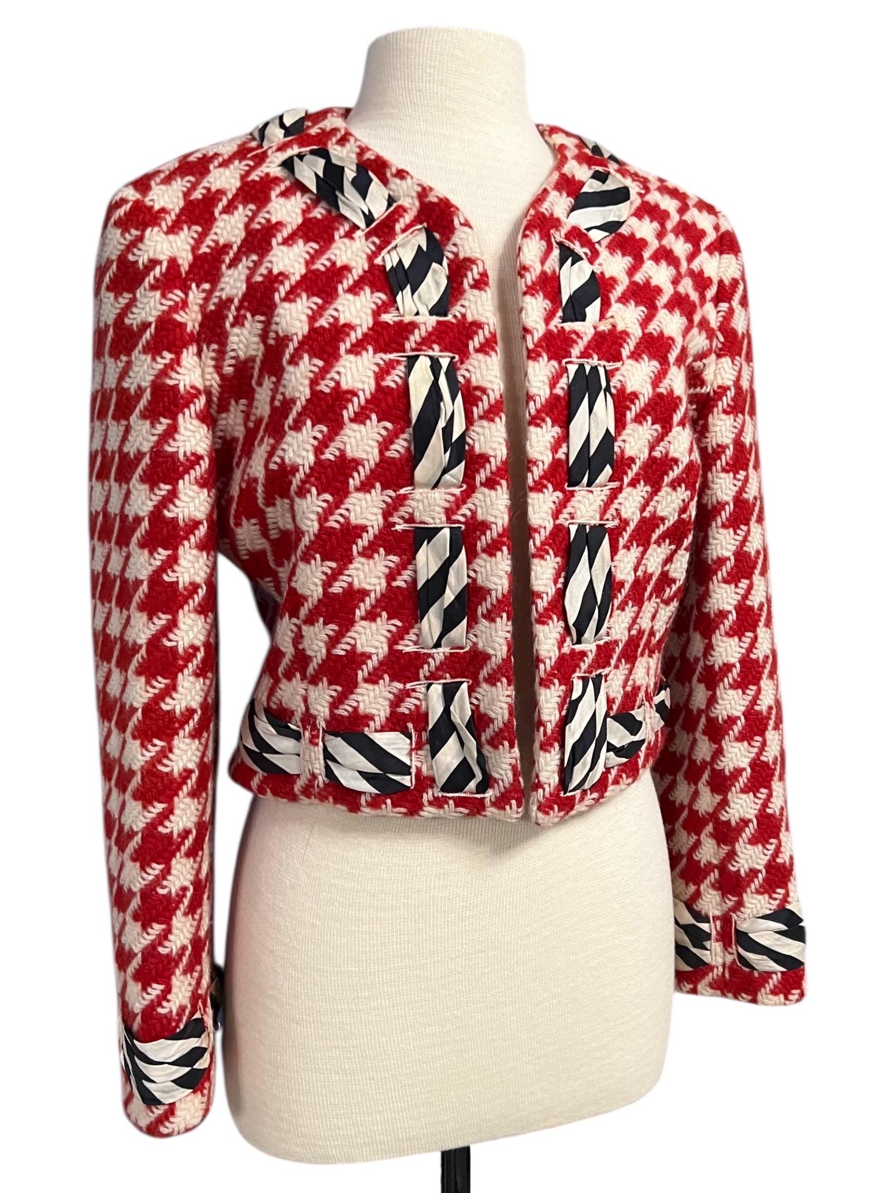 Moschino Cheap and Chic Vintage Houndstooth Jacket as seen on Princess Diana 1