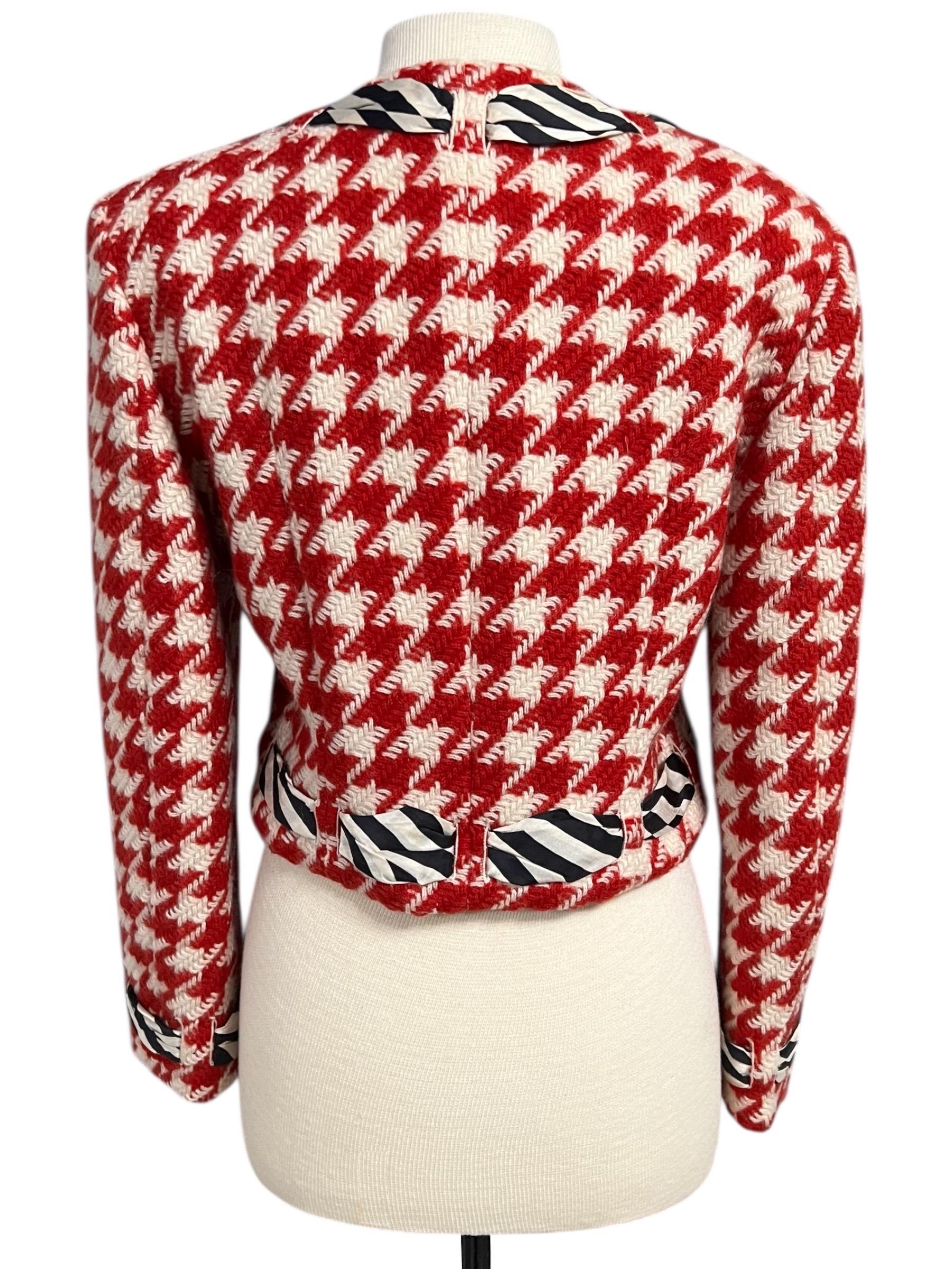 Moschino Cheap and Chic Vintage Houndstooth Jacket as seen on Princess Diana 2