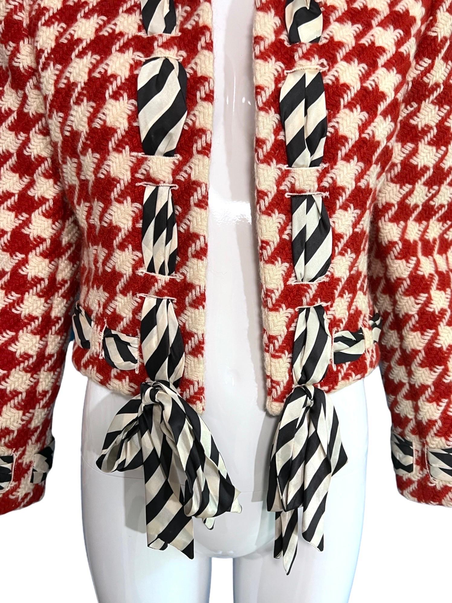 Women's Moschino Cheap and Chic Vintage Houndstooth Jacket as seen on Princess Diana