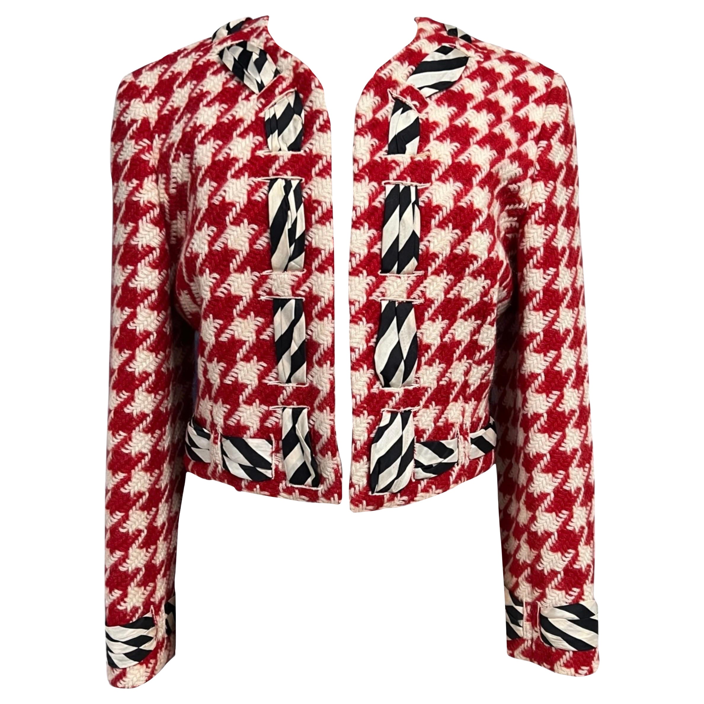 Moschino Cheap and Chic Vintage Houndstooth Jacket as seen on Princess Diana