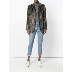 Moschino Cheap and Chic Vintage multicolor ribbed velvet 90s jacket