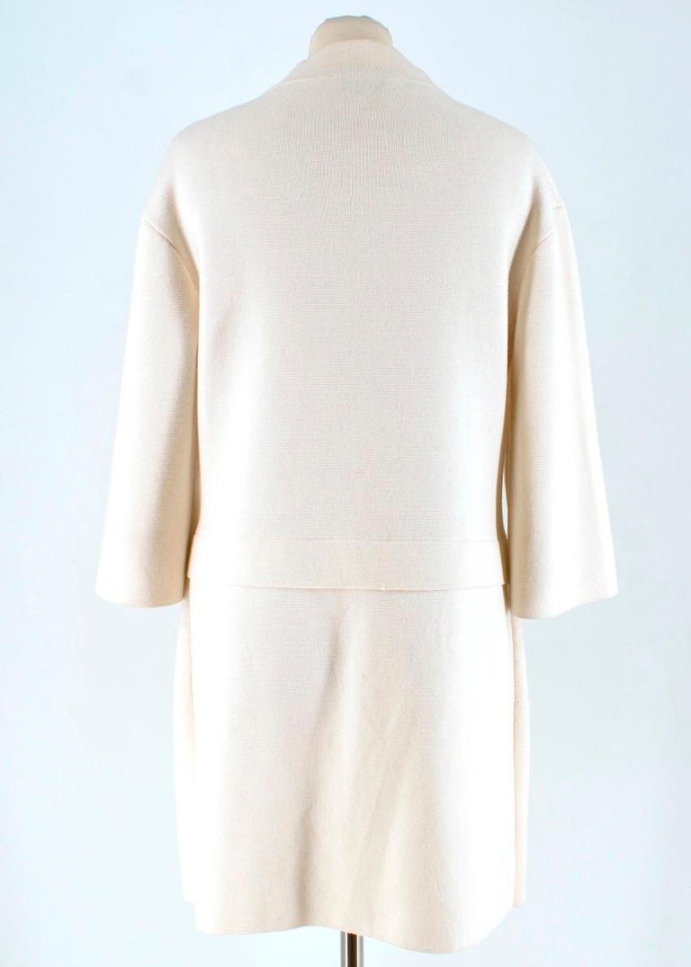 Moschino Cheap and Chic White Wool-blend Coat 38 at 1stDibs