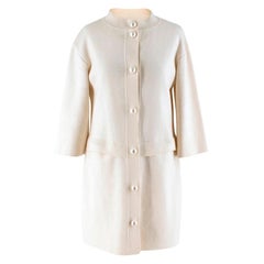 Moschino Cheap and Chic White Wool-blend Coat 38