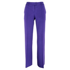 Moschino Cheap and Chic Wool Purple Palazzo Trousers