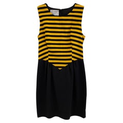 Vintage Moschino "Cheap and Chic!" Yellow Black Stripes 1990s