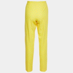 Moschino Cheap and Chic Yellow Polka Dot Printed Pants L