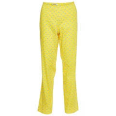 Moschino Cheap and Chic Pantaloni gialli con stampa a Dot Dot L.