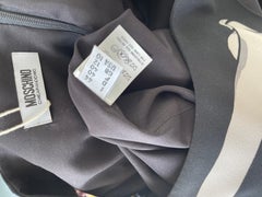 Moschino Cheap & Chic 2000s Size 10 No Bones About It Black White Skeleton Dress