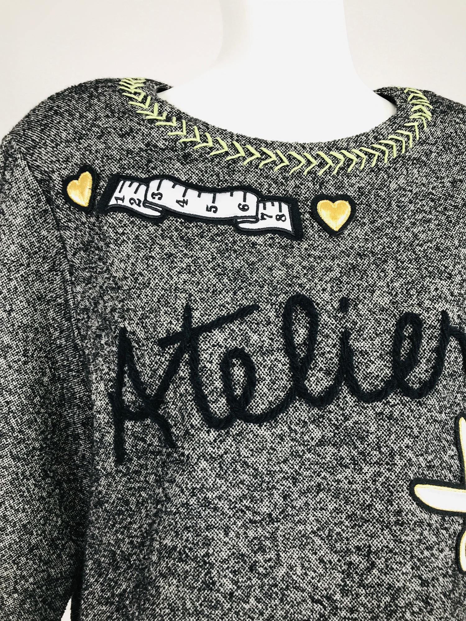 Moschino Cheap & Chic Atelier! Tweed Applique Top 5