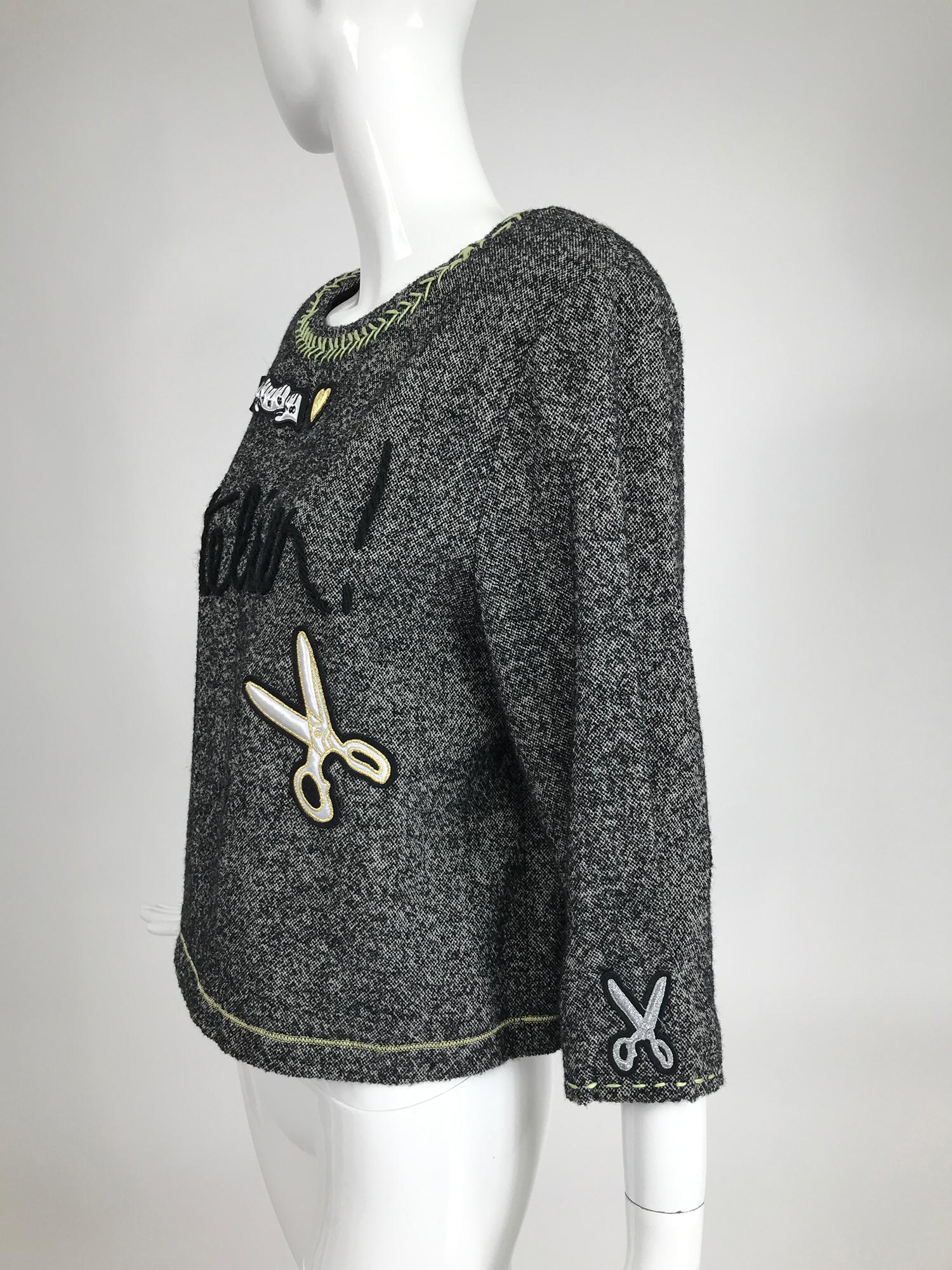 Moschino Cheap & Chic Atelier! Tweed Applique Top 3