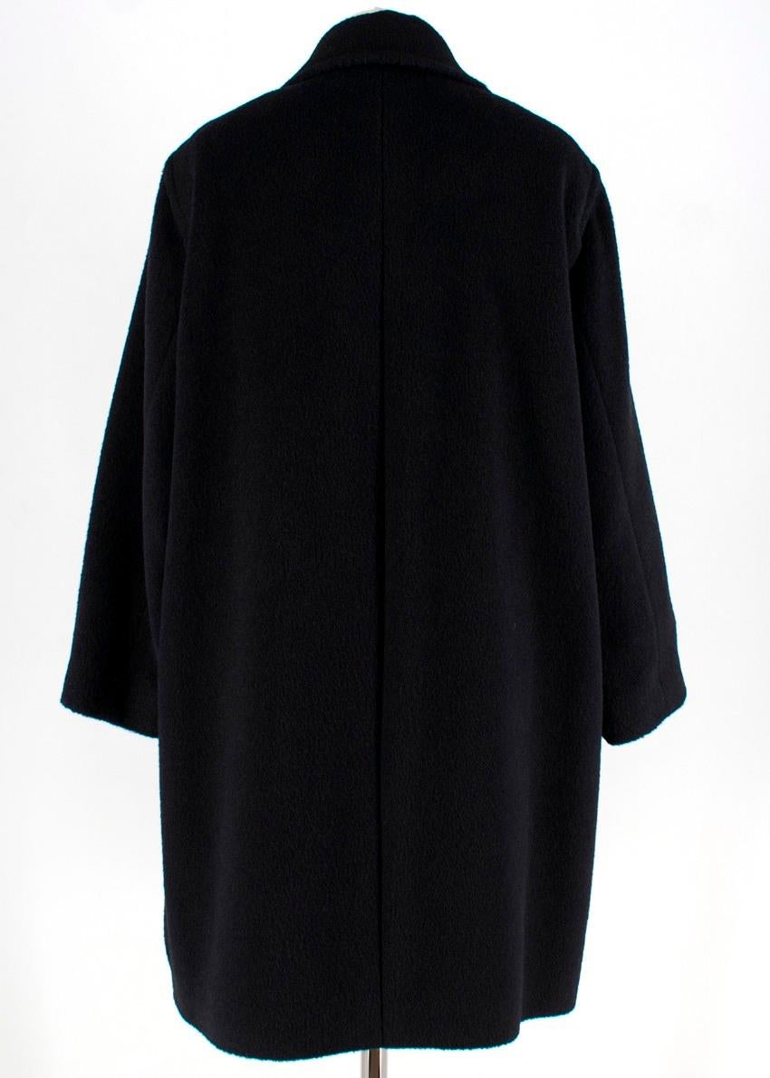 Women's Moschino Cheap & Chic Black Alpaca Wool Blend Coat GB 12