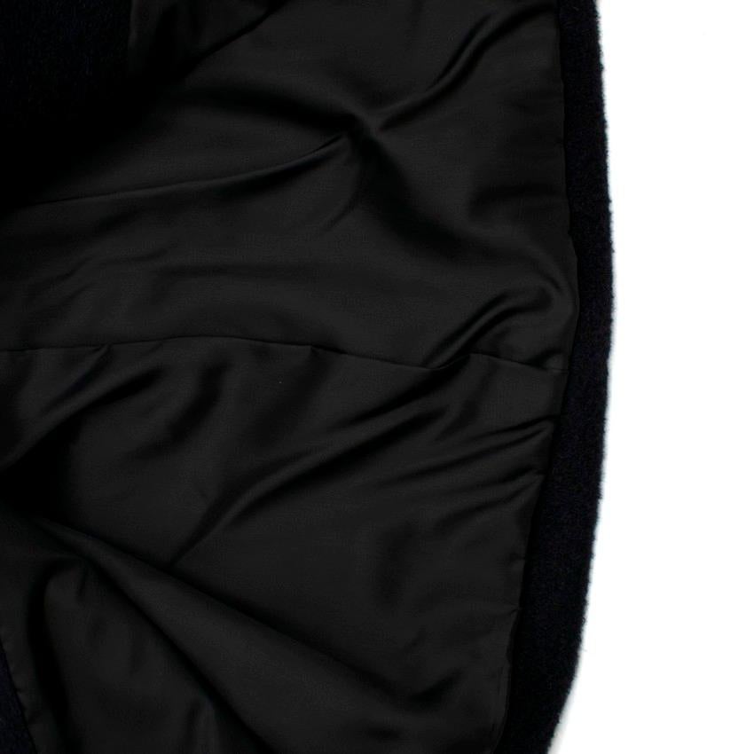 Moschino Cheap & Chic Black Alpaca Wool Blend Coat GB 12 4
