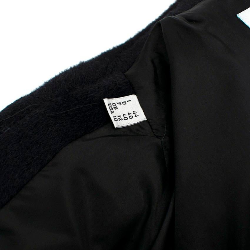 Moschino Cheap & Chic Black Alpaca Wool Blend Coat GB 12 5