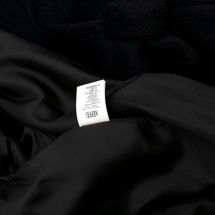 Moschino Cheap & Chic Black Alpaca Wool Blend Coat GB 12 6
