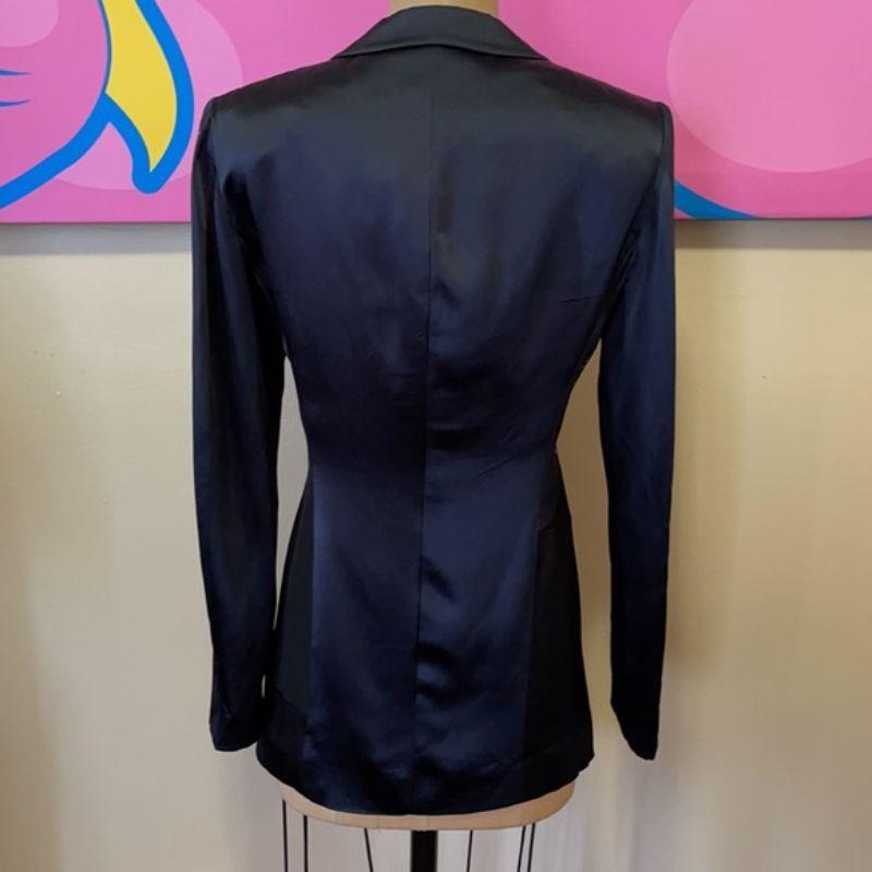De las mujeres Moschino Cheap Chic Negro Azul Satén Estrellas de Luna Blazer en venta