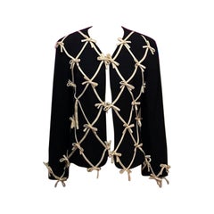 Moschino Cheap Chic Chaqueta con Lazo Crema Negra