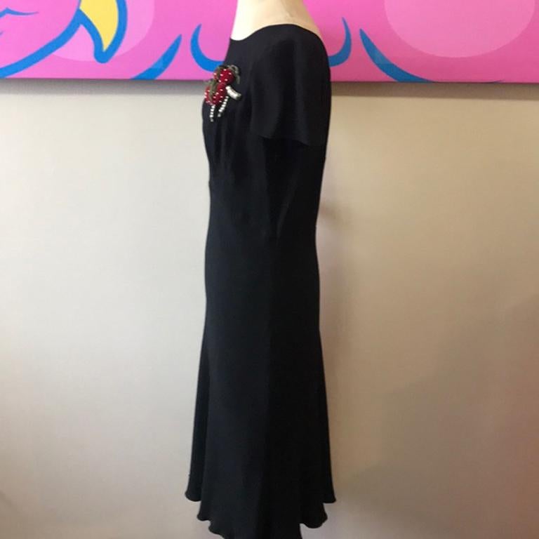 Women's Moschino Cheap Chic Black Crepe Cocktail Dress For Sale