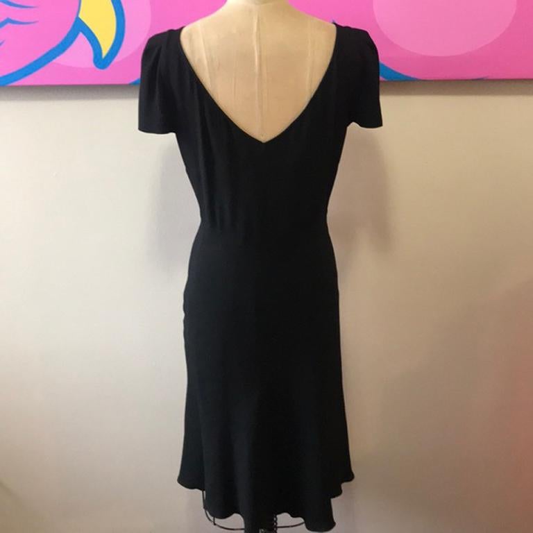 Moschino Cheap Chic Black Crepe Cocktail Dress For Sale 1
