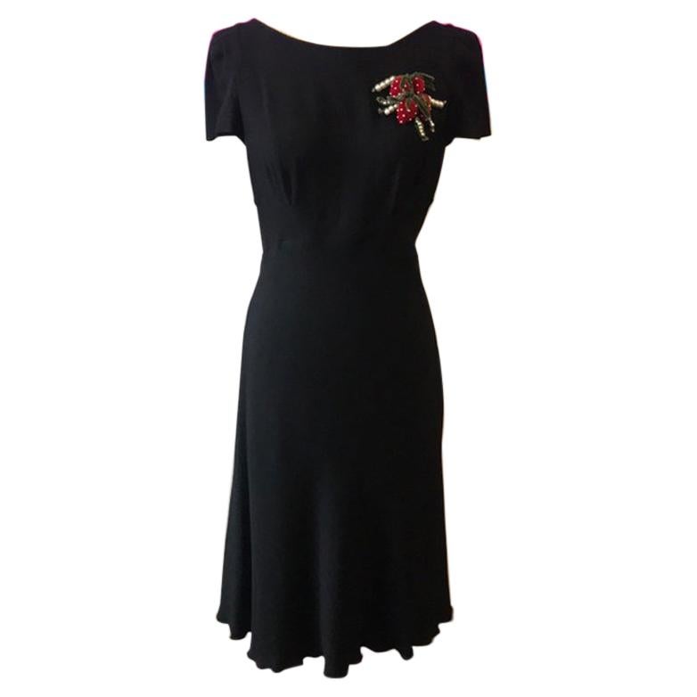 Moschino Cheap Chic Black Crepe Cocktail Dress For Sale