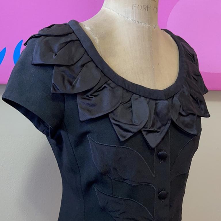 Moschino Cheap Chic Chaqueta Flor Negra en venta 3