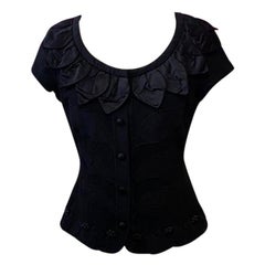 Vintage Moschino Cheap Chic Black Flower Jacket