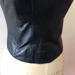 Moschino Cheap Chic Black Leather Bustier