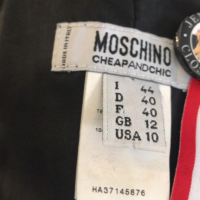 Moschino Cheap Chic Black Leather Bustier For Sale 4