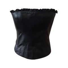 Moschino Cheap Chic Black Leather Bustier