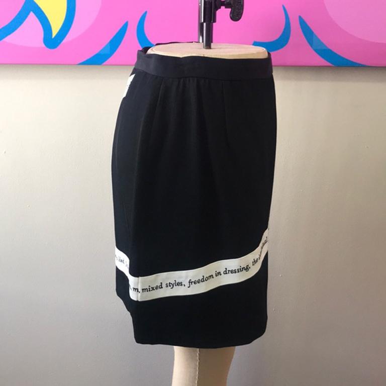 Moschino Cheap Chic Black Mini Skirt In Good Condition For Sale In Los Angeles, CA