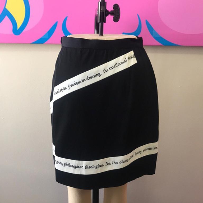 Women's Moschino Cheap Chic Black Mini Skirt For Sale
