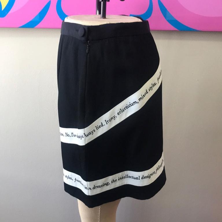 Moschino Cheap Chic Black Mini Skirt For Sale 1
