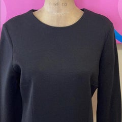 Moschino Cheap & Chic Black Red Heart Wool Dress