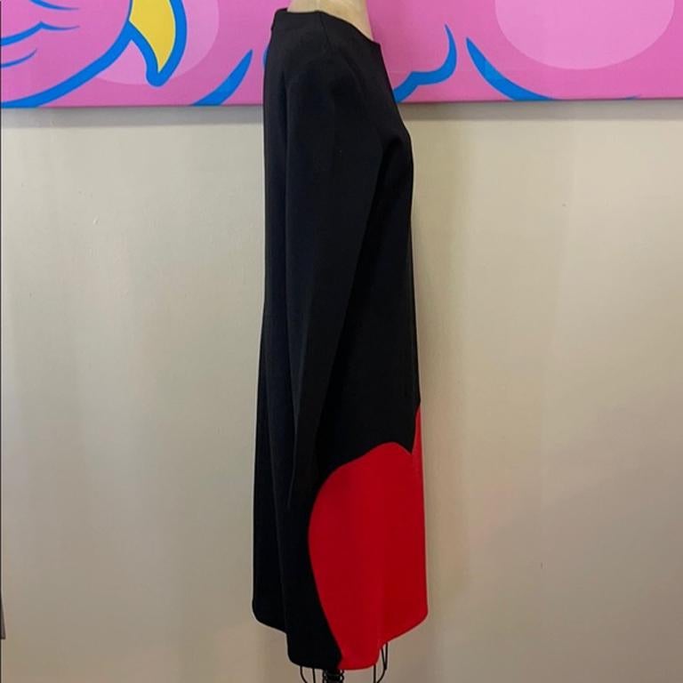 black and red heart dress