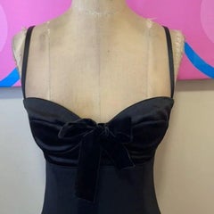 Moschino Cheap Chic Black Satin Bustier Dress