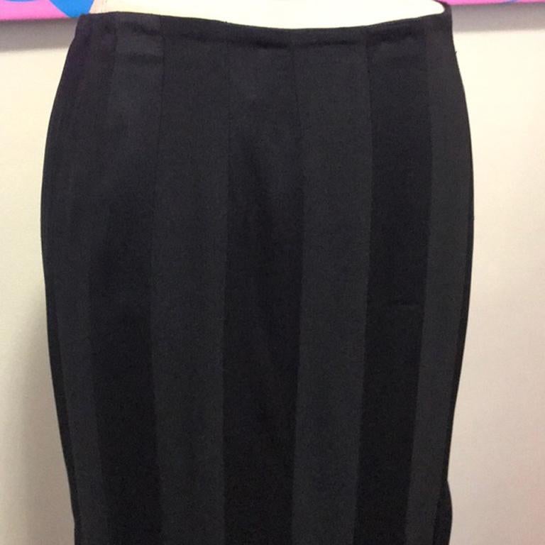 Moschino Cheap Chic Black Satin Panel Skirt In Good Condition For Sale In Los Angeles, CA