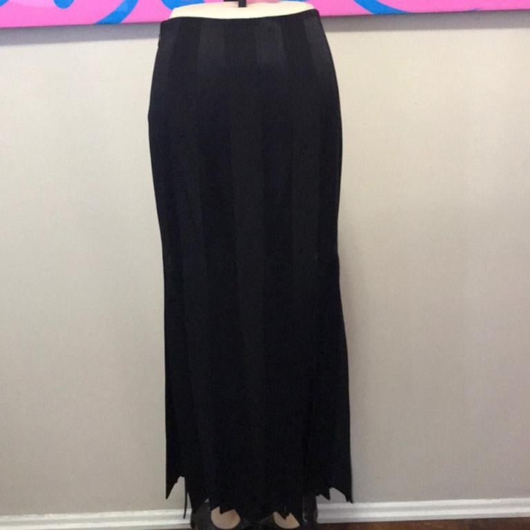 Mid-rise denim maxi skirt in black - Balenciaga | Mytheresa