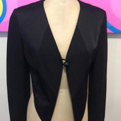 Moschino Cheap Chic Black Satin Tuxedo Jacket