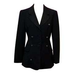 Vintage Moschino Cheap Chic Black Tuxedo Jacket Blazer