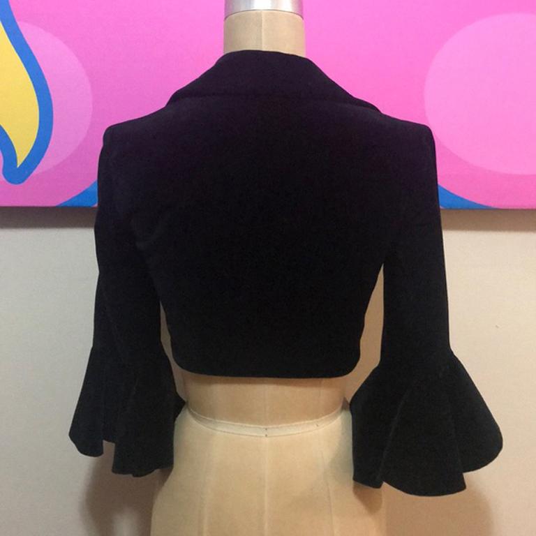 Women's Moschino Cheap Chic Black Velvet Bolero Jacket